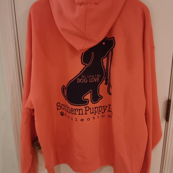 CO Jackets & Blazers - CO Orange Dog Graphic Hoodie with Navy Print